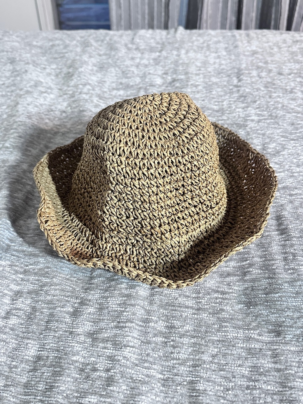 Handwoven Straw Sun Hat - Natural Tan